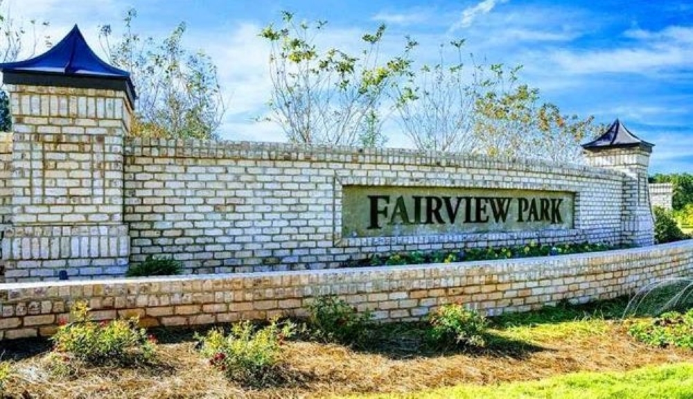 Entrance to Fairview Park. New Homes in Apex NC